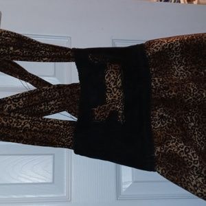 Apron style top/dress, patchwork corduroy